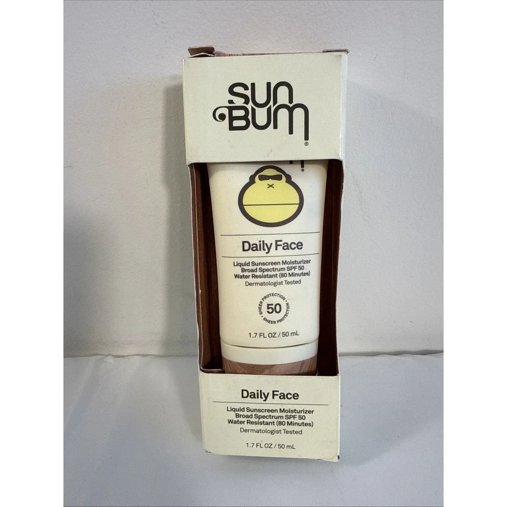 Sun Bum Daily Face Liquid Sunscreen Moisturizer SPF 50 - 1.7 FL. OZ exp 1/2026